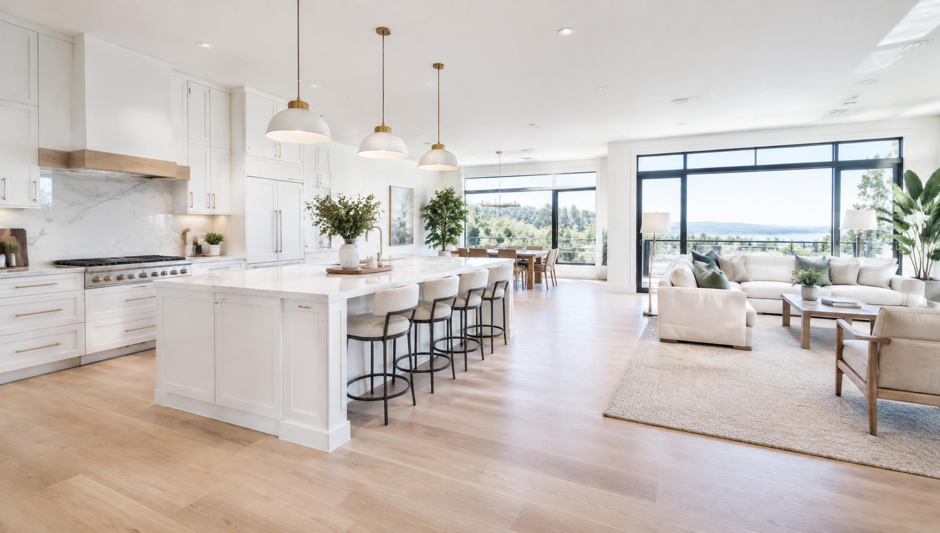 Living area of a North Texas home